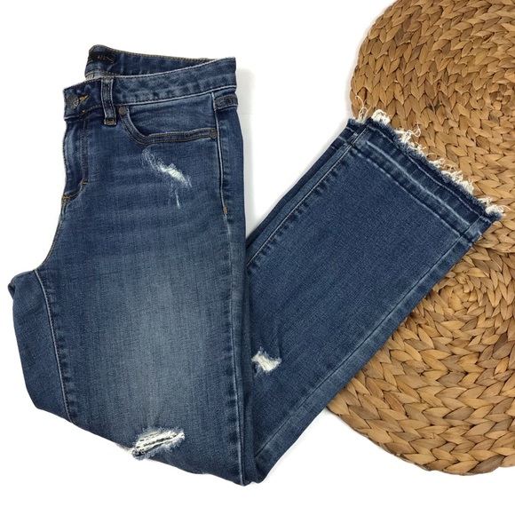 Prana Denim - PrAna distressed capris frayed hem